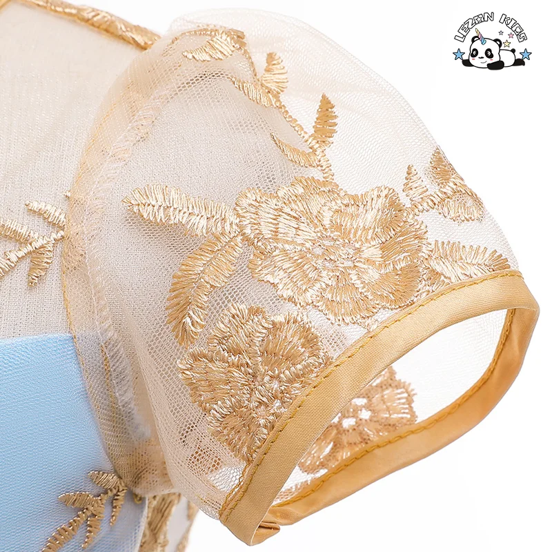 LEZONKIDS - New  2023 latest designs hot sale lace birthday flower party children wedding princess little kids clothing girls dresses